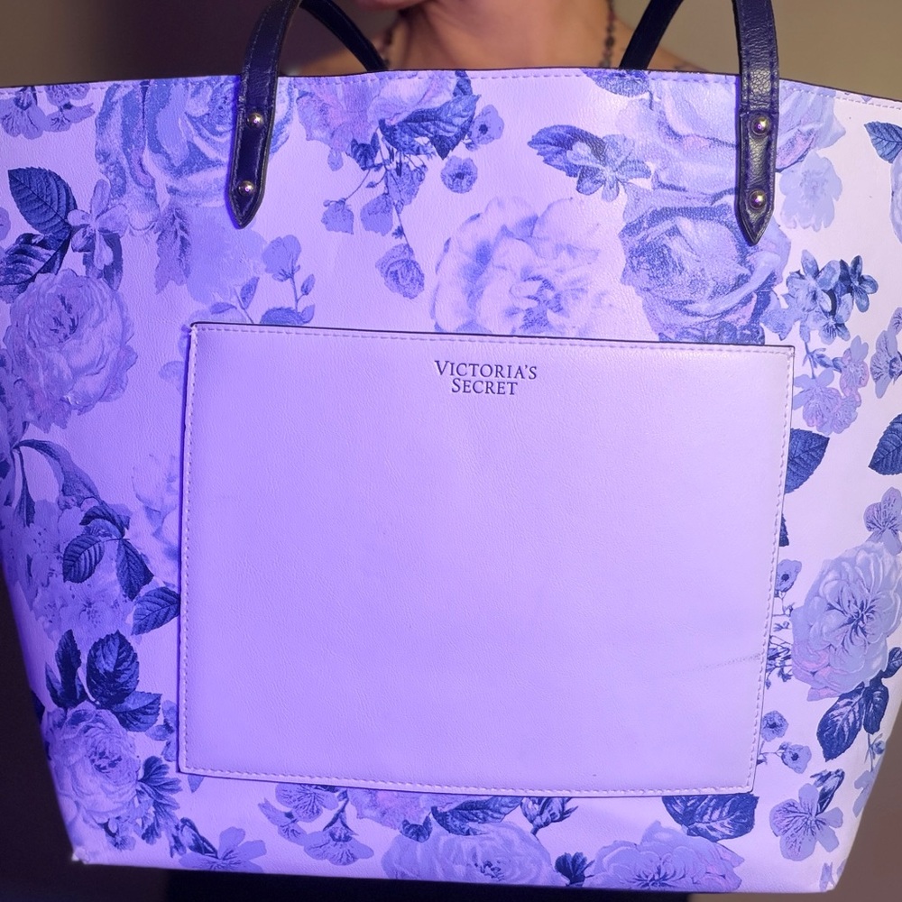 Victoria's Secret Blue Floral Tote